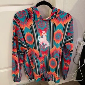Cowboy Aztec print hoodie